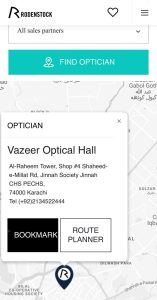 Vazeer Optical Hall is Official Optician of Rodenstock (Germany) in Pakistan